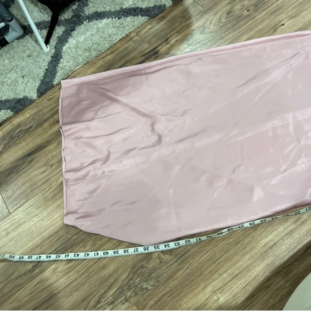 NWT Reformation Valora Satin Halter Maxi Dress in Color Babygirl Pink Size 6 - Picture 9 of 15